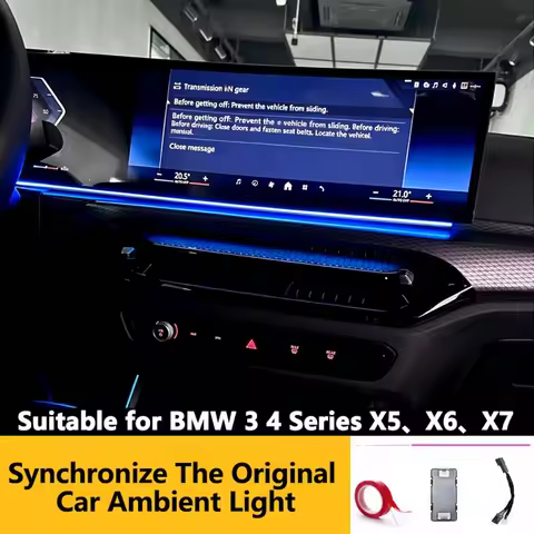 LED for BMW Instrument Ambient Lighting for BMW 2/3/4/7 Series X5 X6 X7 M3 M4 G20 G22 G80 G82 Curved