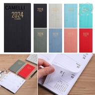 CAMELLI 2024 Agenda Book, Pocket A6 Diary Weekly Planner, Portable with Calendar Notebooks School Office