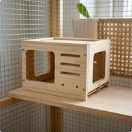 Long-Lasting Budgie Nesting Box Ventilated Wood Bird Breeding House Easy to Clean