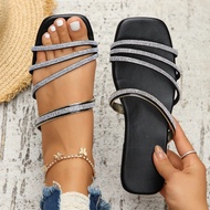 SENDAL FLAT PEREMPUAN 3 TALI DEPAN MEWAH Ilham Jaya Collection