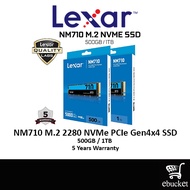 LEXAR NM710 500GB/1TB M.2 2280 PCIe Gen4x4 NVME | Up to 5000MB/s Read 4500 MB/s Write | PS5 Compatible | SSD