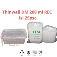 THINWALL DM 250 RecML (25 pcs) - 250ML Rectangular CONTENTS 25 Sets - DM 250 rectangle