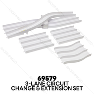 TAMIYA 69579 Mini 4WD 3-Lane Circuit Lane Change & Extension Set (White)