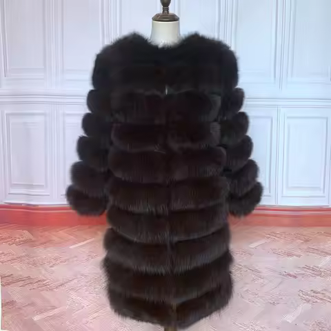 NEW style 4in1 real fur coats Women Natural Real Fur Jackets Vest Winter Outerwear Women fox fur coa