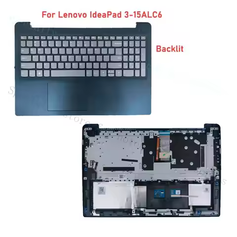 A+ New Palmrest Backlit Keyboard For Lenovo IdeaPad 3-15ALC6 82KU No-FPR BLUE