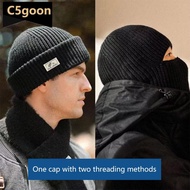 C5GOON 2In1 Multifunctional Hat Winter Warm Windproof Knitted Cap Beanie Windproof Face Mask Outdoor