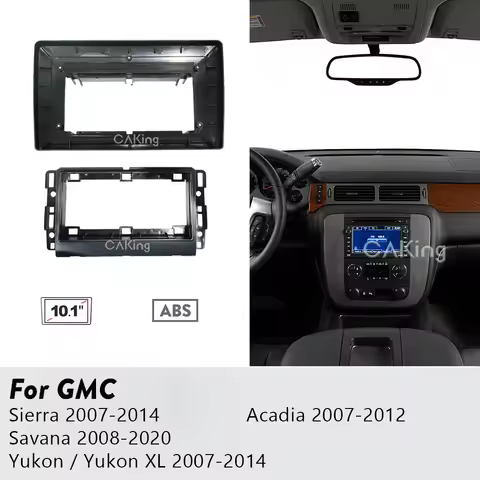 10.1" Audio Fascia For GMC Sierra 2007-2014 Yukon Acadia Chevy Equinox Radio Navigation Frame Dash M