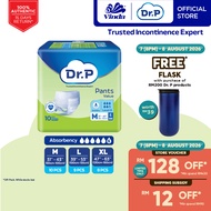 Dr. P Value Level 6 Absorbency Adult Pant Diaper M10/ L9/ XL8 (1 Pack) - 2x Skin Protection with Qui