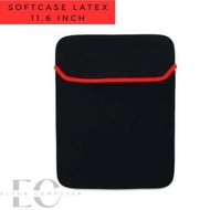 HITAM 11.6" Latex Notebook Laptop Softcase/11.6 Inch Laptop Cover Bag/12inch Laptop Softcase/12" Laptop Sleeve Cover/Laptop Envelope/14" Inch Laptop Cover/Laptop Bag - Black