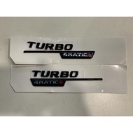 Mercedes Benz Turbo 4 Matic Emblem Logo Gloss Black