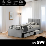 BETTY FURNITURE ELARA Single Bed With Storage / Single Bed Frame