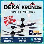 【FREE SHIPPING】 DEKA KRONOS K6N 56" / 46" 40" 5 Blade DC Motor 24Speed Remote Control Ceiling Fan
