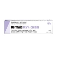 DermAid Cream 0.5% 15g - for Itching, Rashes due to Eczema, Dermatitis/ Hydrocortisone *Egocort*