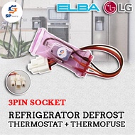 SP_PARTS LG / ELBA REFRIGERATOR DEFROST THERMOSTAT THERMOFUSE FREEZER SPARE PARTS ET-80 3 WIRE SOCKET