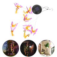 Solar Lighting Wind Chime Hanging Butterflies Wind Bell Exquisite Hanging Decor