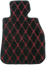 ZERO Floor Mats for BMW 3 Series Coupe 2006/9-E92 Left Hand Diamond Red with Heel Pad