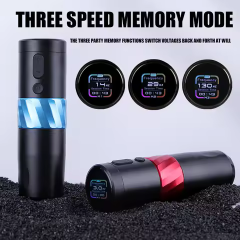 YILONG 3.5MM Stroke F9 Wireless Tattoo Machine Coreless Hollow Cup Motor 1500MAH Battery OLED Color 
