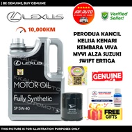 Genuine Lexus SN/SP 5W-40 5W40 Fully Synthetic Engine Oil Minyak Hitam 4L + Filter Perodua Myvi Alza
