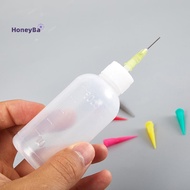 honeybee1 1Pc 50ml Jam Painting Squeeze Bottles With 7 Nozzles For Multi-Purpose Use Jam Pot Cake To