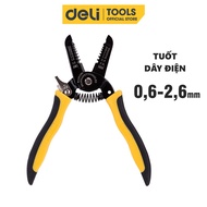 Kìm Tuốt Dây Điện Đa Năng Deli Cao Cấp Chính Hãng 06-26mm - Tay Cầm Chống Trơn Trượt - Sử Dụng Nhiều