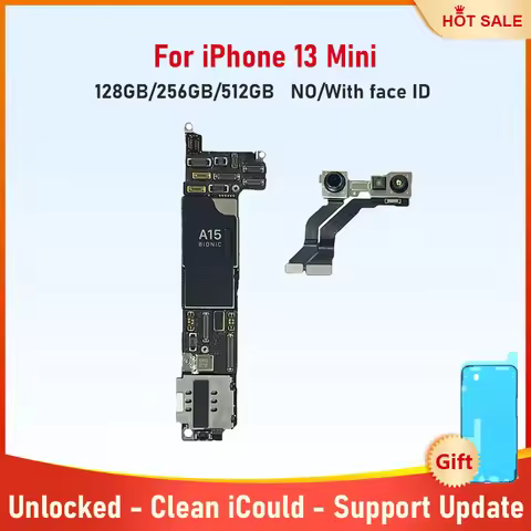 Fully Tested Unlocked Motherboard For iPhone 13 Mini 128g/256g With Face ID Logic Board Support Upda