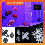Fish tank divider, fish tank lid cover 30x30cm (can be cut or additional connection) - suction feet 