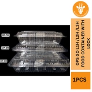 [READY STOCK] OPS/ GO Clear Kuih Box OPS/GO { 1pcs} - GOL1H / GOL2H / GOL3H with lock/ Bekas Kuih Lu
