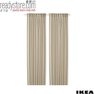 IKEA DYTAG Curtains with Heading Tape (1 Pair) 145cm*250cm - Beige