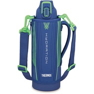 Thermos Water Bottle Vacuum Insulated Sports Bottle 1L Blue Green Cooling Only FHT-1002F BLGR