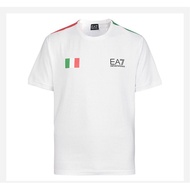 Ea7 Men's Short-Sleeved Round Neck T-Shirt LOGO Printed Trendy Fashion Men's Style