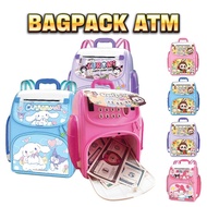 Tabung Labubu Bagpack ATM Bank Saving Money ATM bank machine Labubu Piggy Bank Kuromi Cinnamoroll Ta