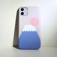 iPhone17 客製粉紅色日本富士山Mount Fuji 全包軟硬手機殼