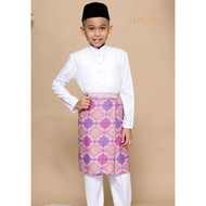 Instant Samping Raya Kids - "Lakaran" Pink SAMPIN RAYA SAMPIN BAJU MELAYU SAMPIN KANAK2 SAMPING BUDAK SAMPIN BUDAK