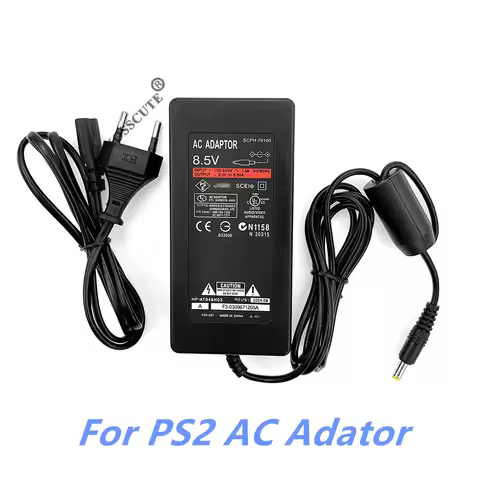 EU Plug AC 100~240V Adapter Power Supply Charger Cord DC 8.5V 5.6A Adaptor For Sony PS2 Playstation 