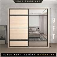 🔥WHOLE NEW 9ft WARDROBE ALMARI 衣柜 🚛DIRECT FROM FACTORY🚛 [5/6/8FT x 9ft]