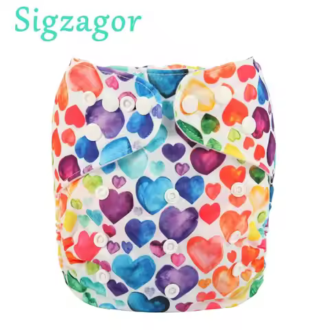 [Sigzagor]Baby Pocket Cloth Diaper Nappy Reusable Adjustable Washable Mcrofleece Inner 3kg-15kg 8lbs