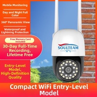SOULTEAM | 360-Degree 4G Night Vision Outdoor Camera Wi-Fi Remote Voice