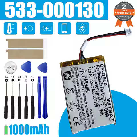 Replacement Battery For Logitech Series master 3 anywhere 2s G900 G403 G703 G903 533-000130 master3