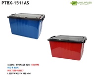 ABBAWARE 1511 AW Storage Box With Wheel (50 Litre)/Kotak Simpanan dengan roda/Bekas Simpanan L55xW41.5xH33.5cm