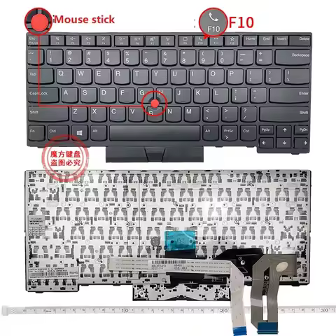 New US Keyboard No Backlit For Lenovo Thinkpad T14 P14S P14S GEN1 English Keyboard Mouse Stick