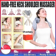 【SG STOCK】Wireless 6D Massage Shoulder Neck Massager Kneading Trapezius Hot Compress Massage Back Po