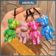 DIY Fluid Bearbrick Bear Paint Handmade DIY Graffiti Bearbrick Keychain / Fluid Painting Bear Toys