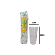 22 Oz Oval Plastic Cup 22 Oz U Boba Cup/, 50 Pcs