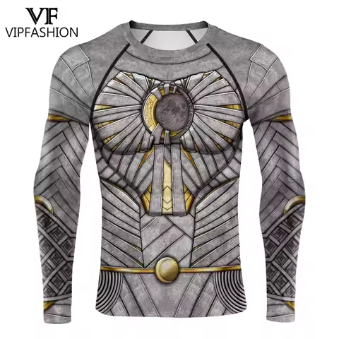 VIP FASHION Compression Long Sleeves Anime movie Marc Spector Moon Soldier Knight Superhero Cosplay