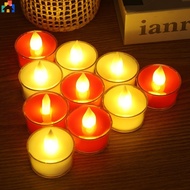 1Pc Transparent Flameless LED Tealight Candles Light Battery Powered Romantic Candles Lamp for Wedding Home Party Decorations