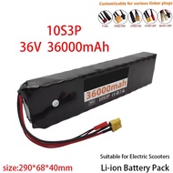 36V 36000mAh Battery e bike Battery Pack 18650 Li-Ion Battery 500W High Power and Capacity 42V Motor