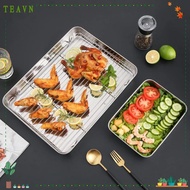 AEBYDEH BBQ Tray, Bakeware Tools Non-stick Baking Pan,  304 Stainless Steel Rectangle Cooling Rack O