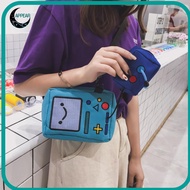 APPEAR Small Bags, Double Adventure Time Crossbody Bag, Funny BMO Robot Canvas Cartoon Anime Phone P