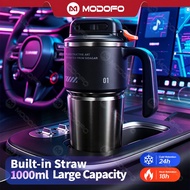 MODOFO Tumbler Hot and Cold Stainless Steel Straw Tumbler Water Bottle Insulated Tumbler with Handle
