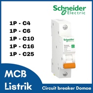 Schneider MCB cirkuit breaker 1P 4A 6A 10A 16A 25A